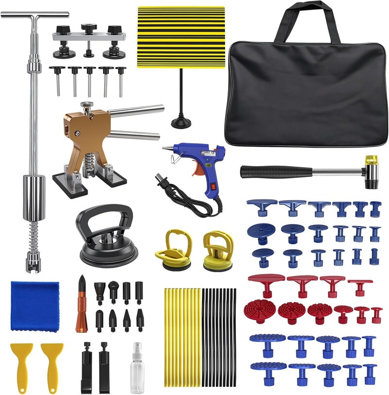 ZOOMKEY Dent Repair Kit, Car Dent Removal Tools,Dent Puller Kit with Dent Lifter, Bridge Puller, Slide Hammer T-Bar for Car Body Dents - Image 1